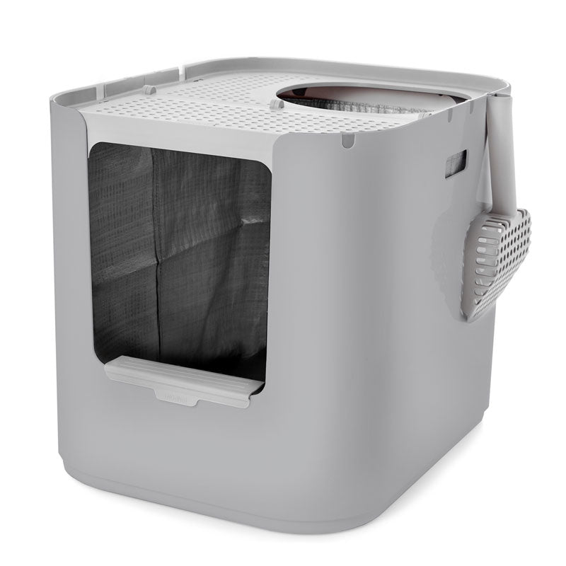 Modkat Extra large cat litter box colored grey