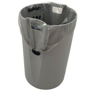 Gray cat litter disposable bin with liner