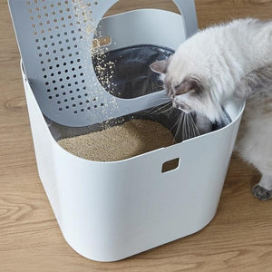 Cat Using A Modkat Tray Liners - Type A