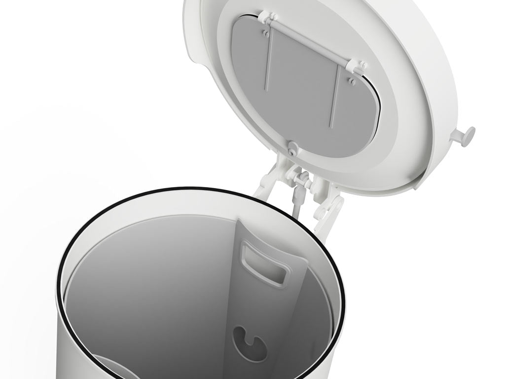 Cat litter bin with the lid open