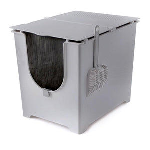 Flip Litter Box, Modkat's litter box with a lid colored grey